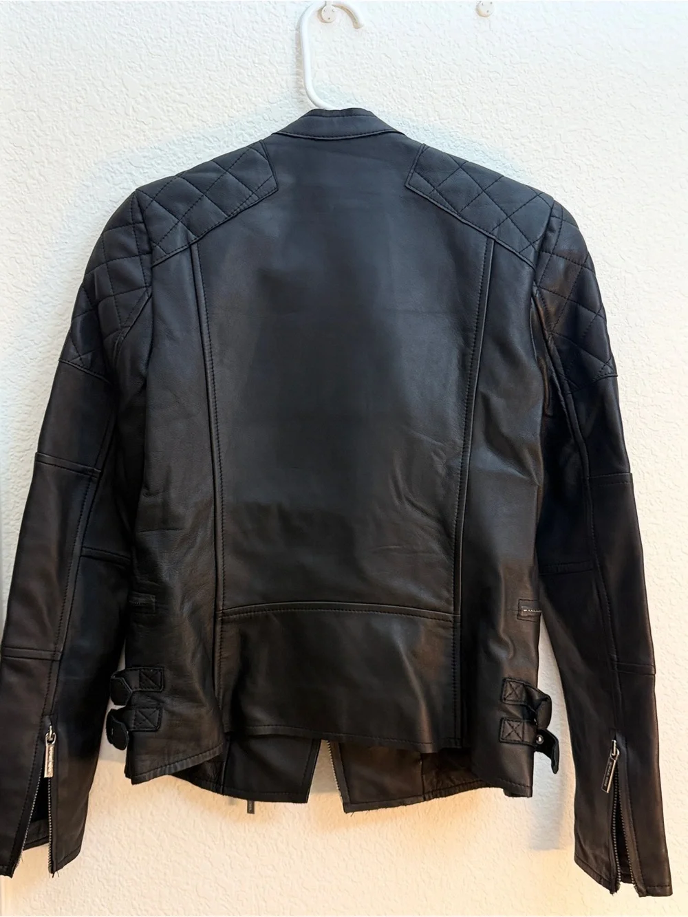 Michael Kors Black Quilted Leather Moto Jacket 100%lamb leather New WO Tag